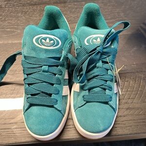 Adidas Men’s Teal Suede Classic Skate Shoes